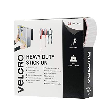 VELCRO® HEAVY DUTY ADHESIVO 50mm X 25mt - BLANCO