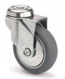 ARSA 42706 RUEDA Ø125x24mm INOX/PAS/G.GRIS B.LISO