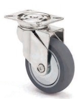 ARSA 42746 RUEDA Ø125x24 INOX/PLAT/G.GRIS B.LISO