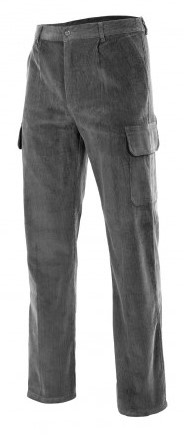 PANTALON PANA GRIS MULTIBOLS. (380)