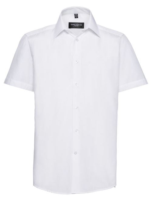 CAMISA MANGA CORTA TERGAL BLANCA (RUSSEL