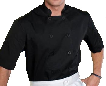 CHAQUETA COCINA NEGRA M/CORTA (4117)