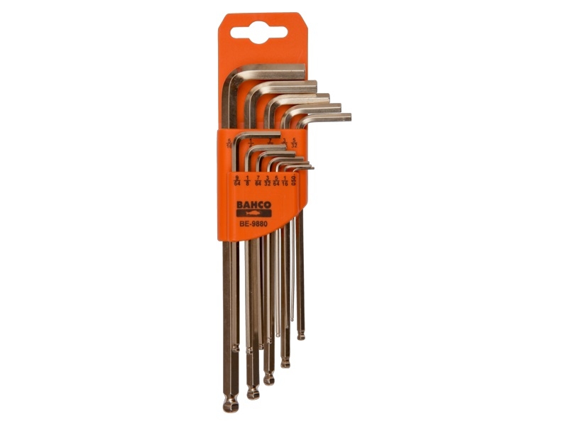 JUEGO LLAVES ALLEN BOLA LARGA 0.05-5/16" 12 PIEZAS (BE-9880)