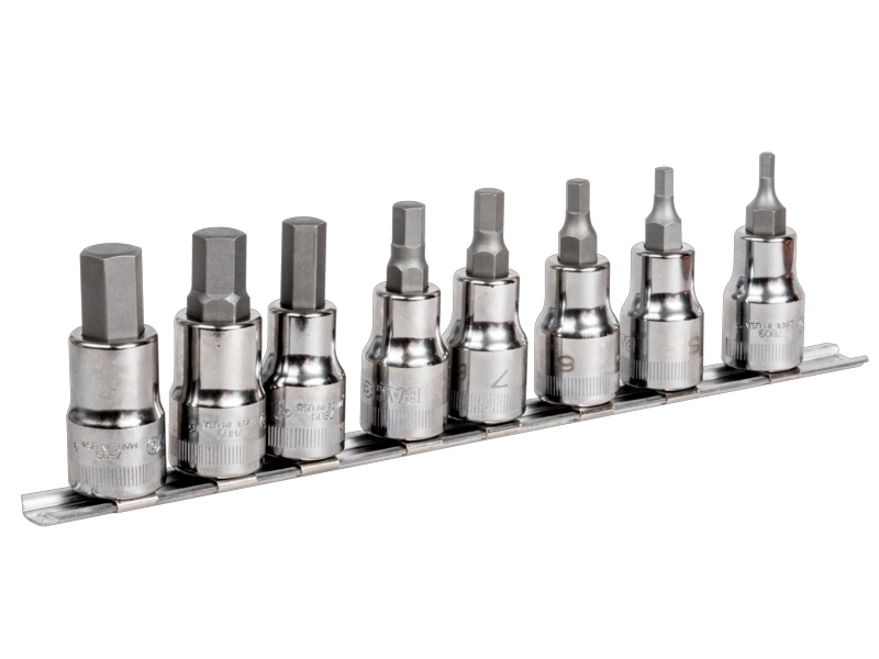 JUEGO LLAVES VASO ALLEN 1/2" EN RAIL 4-14mm (7808HM)