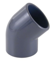 CODO PVC 45° GRIS