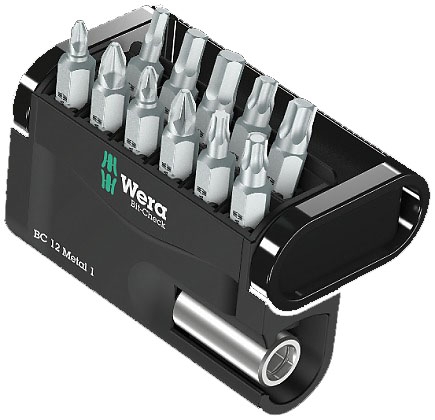 BIT-CHECK 12 METAL 1 ESTUCHE 11 PUNTAS + PORTA PUNTAS