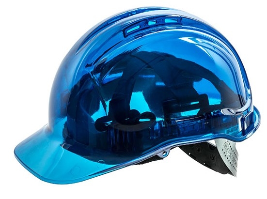 CASCO TRANSPARENTE AZUL VENTILADO C/RULETA(PV60)