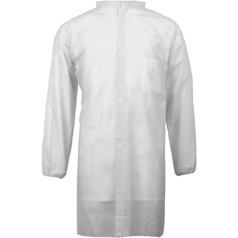 BATA DESECHABLE PP BLANCO S/BOLS. CIERRE AUTOADHESIVO T-XL(PKIO-KV30W)