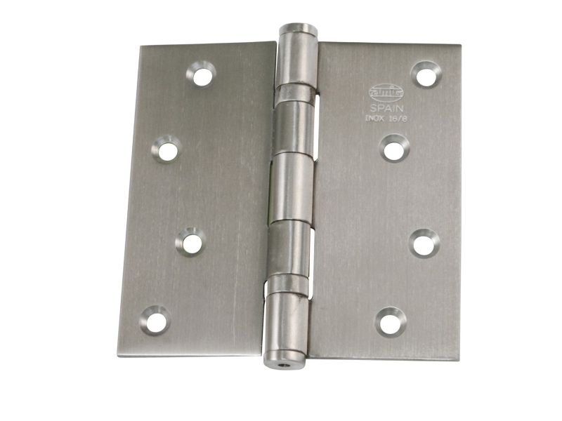 BISAGRA 2012 INOX 18/8 MATE S/R 3.5"X3.5"X2.3mm (88.9mmX88.9mm)