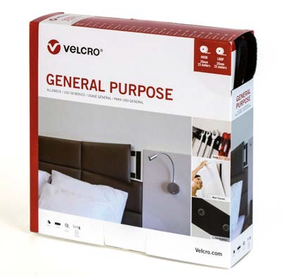 VELCRO® USO GENERAL P/COSER 20mm X 25mt NEGRO