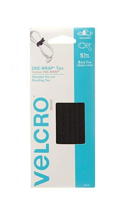 VELCRO® ONE-WRAP BRIDAS REUTILIZABLES 5 UNIDADES - NEGRO