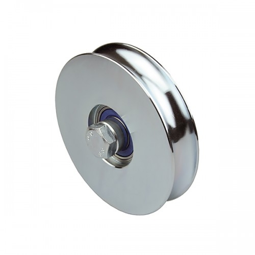RUEDA CORREDERA ACERO Ø100mm C/RAIL DE 20mm