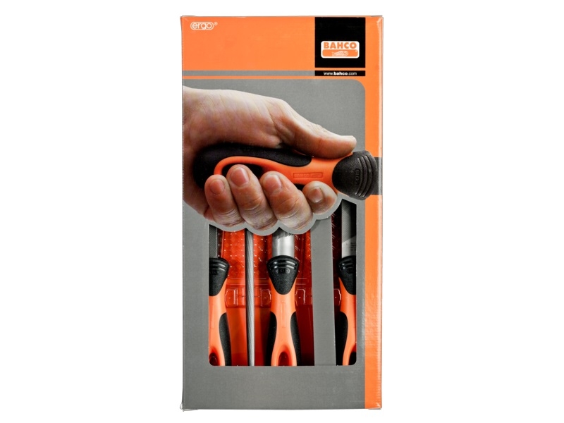 JUEGO 5 LIMAS TALLER C/MANGO 200mm BASTA/ENTREFINA (1-478-08-1-2)