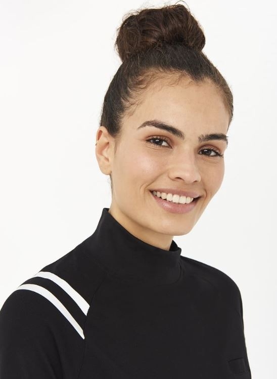 POLO ALG.200g NEGRO C/ASIMETRICO M/L T-M(4824)