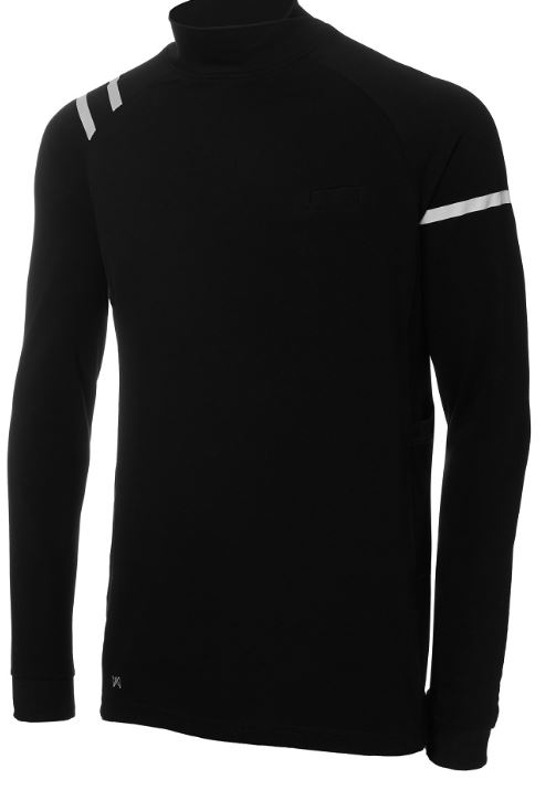 POLO ALG.200g NEGRO C/ASIMETRICO M/L T-L(4824)