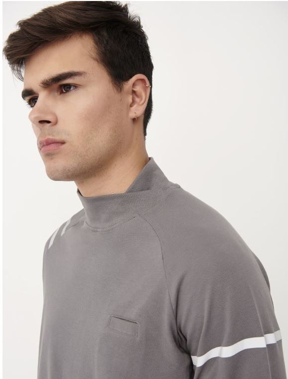 POLO ALG.200g GRIS C/ASIMETRICO M/L T-S(4824)