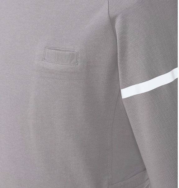 POLO ALG.200g GRIS C/ASIMETRICO M/L T-XXL(4824)