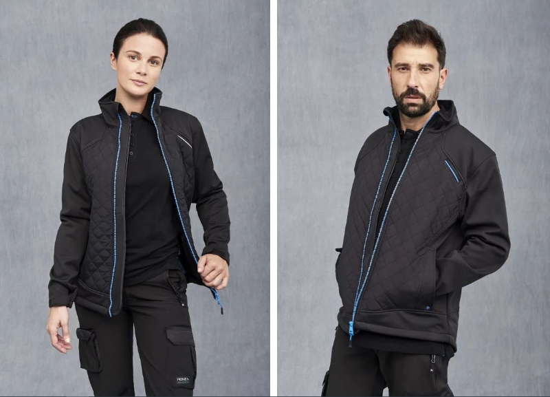 CHAQUETA ACOLCHADA NEGRO/AZULINA T-XXL(4827)