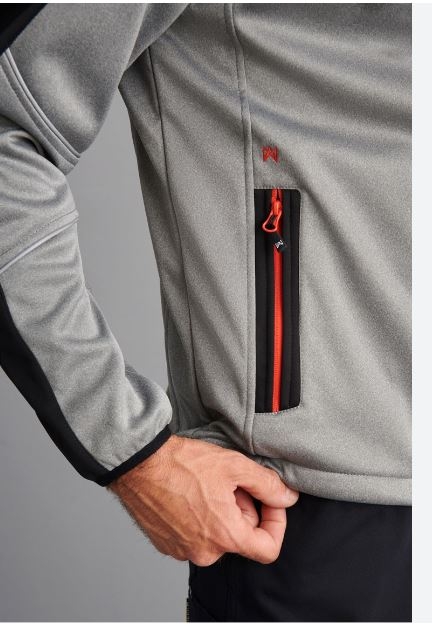 CHAQUETA DOBLE CAPA GRIS/NEGRO T-S(4829)