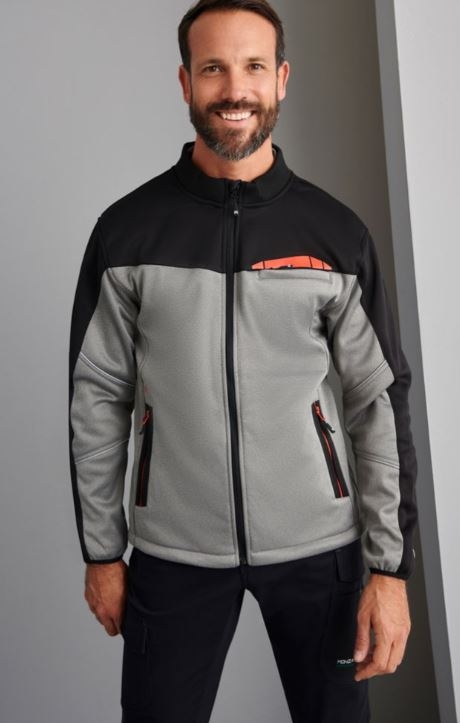 CHAQUETA DOBLE CAPA GRIS/NEGRO T-XL(4829)