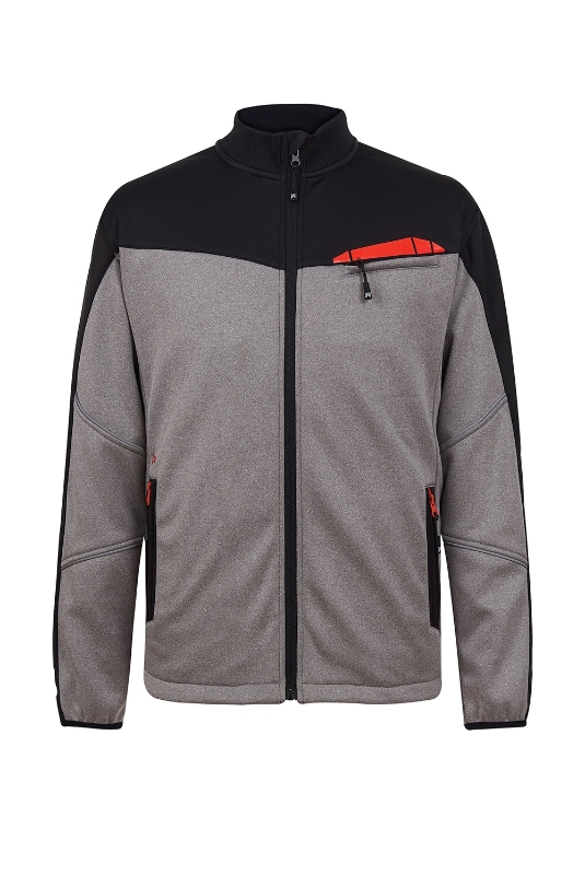 CHAQUETA DOBLE CAPA GRIS/NEGRO (4829)