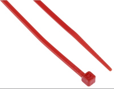 BOLSA 100 BRIDA NYLON ROJO 4.5mm X 200mm