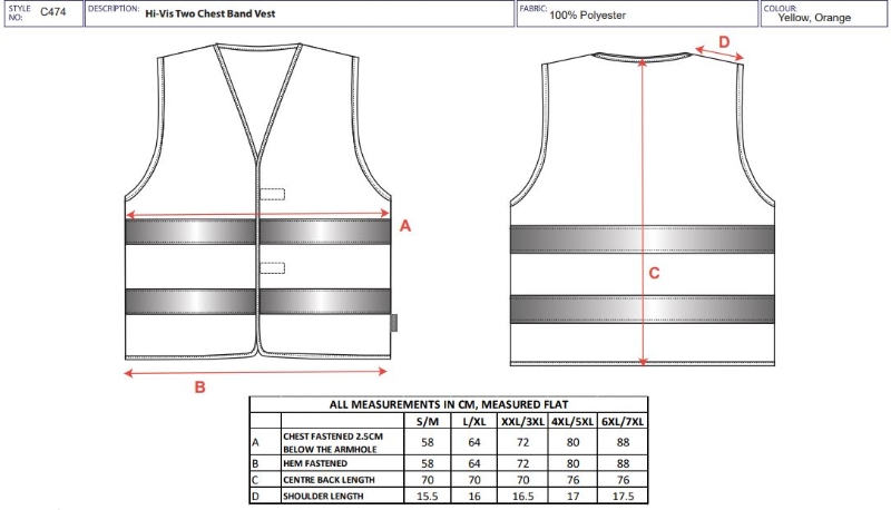 CHALECO AV AMARILLO REFLECTANTE T-XXL/3XL(C474)