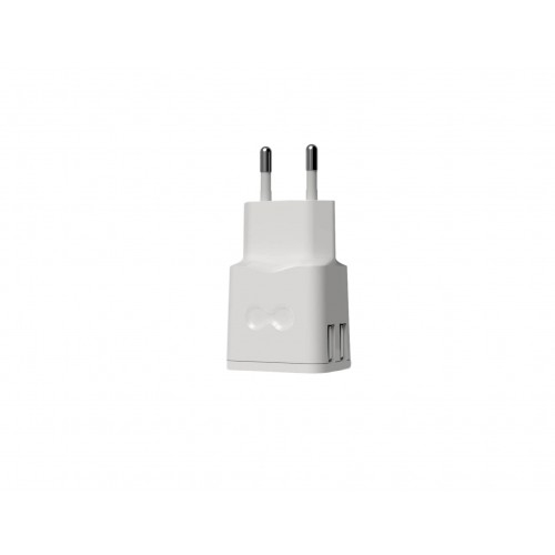 CARGADOR PARED 2USB BLANCO