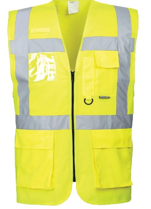 CHALECO AV AMARILLO CREMALLERA T- XS / 7XL (S476)