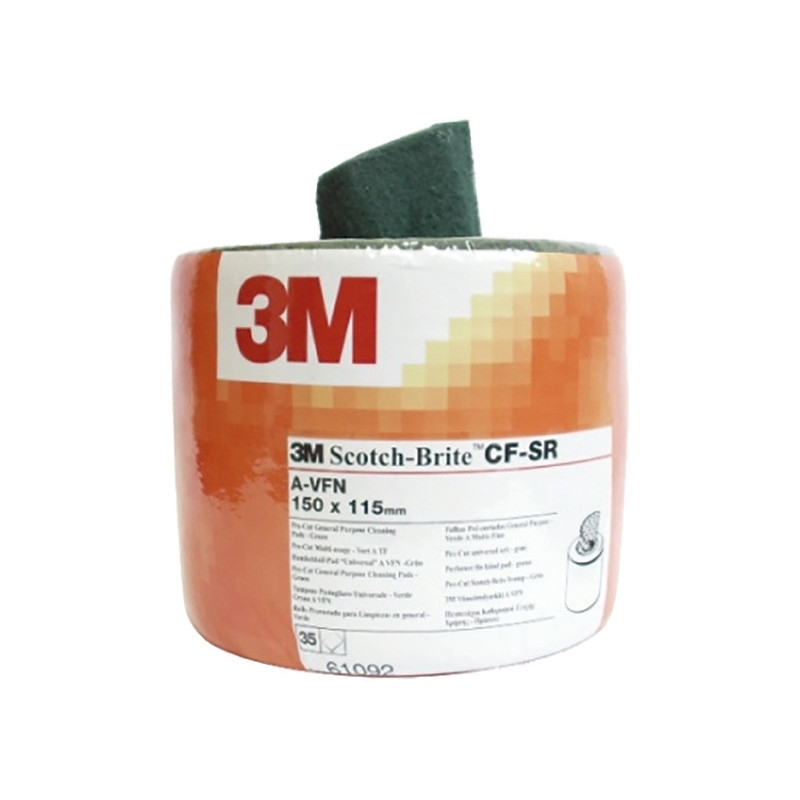 ROLLO SCOTCH BRITE CF-SR MUY FINO 150mm x 115mm 61092 VERDE (35 HOJAS)