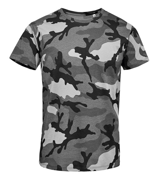 CAMISETA CAMUFLAJE GRIS T-S(01188)