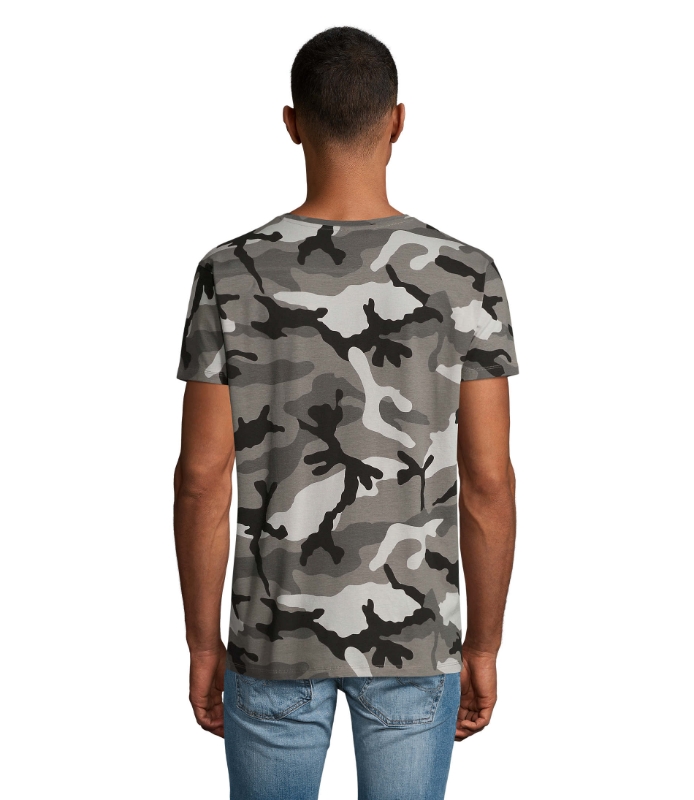 CAMISETA CAMUFLAJE GRIS T-M(01188)