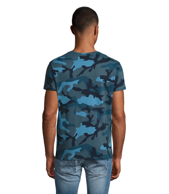CAMISETA CAMUFLAJE AZUL T-M(01188)