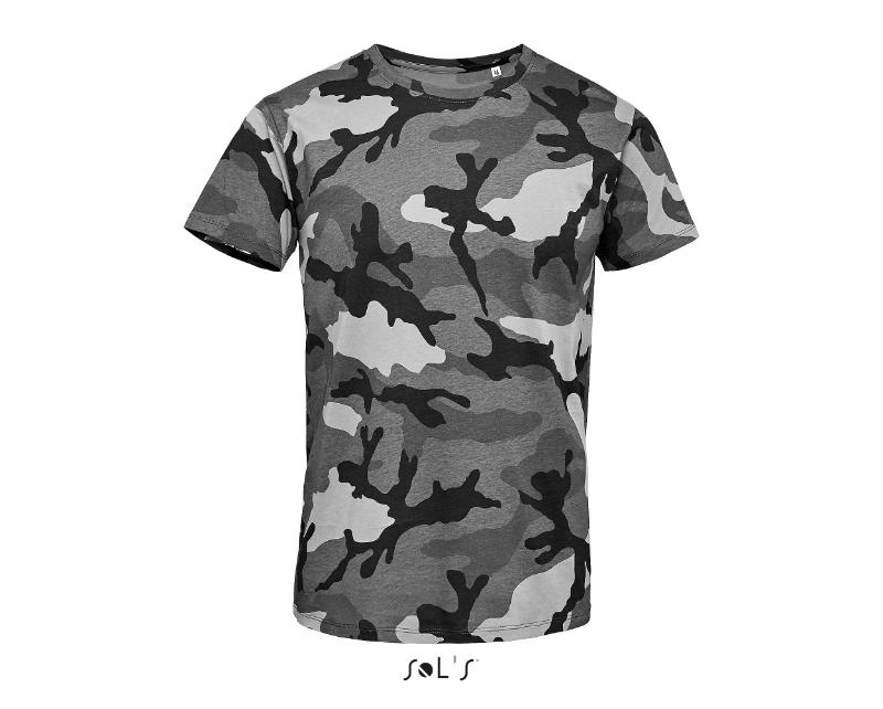 CAMISETA UNISEX CAMUFLAJE GRIS T- S/XXL (01188)