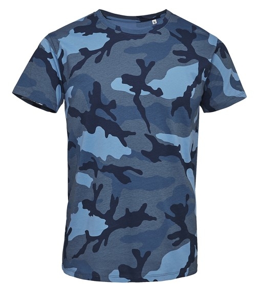 CAMISETA UNISEX CAMUFLAJE AZUL T-S/XXL (01188)
