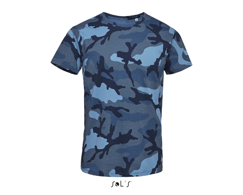 CAMISETA UNISEX CAMUFLAJE AZUL T-S/XXL (01188)