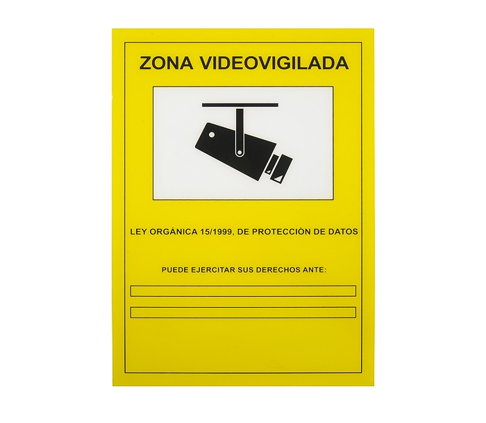 SEÑAL PVC 210X297 ZONA VIDEOVIGILADA (RV)