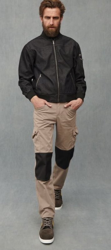 CAZADORA BOMBER DENIM NEGRO T-M(4837)