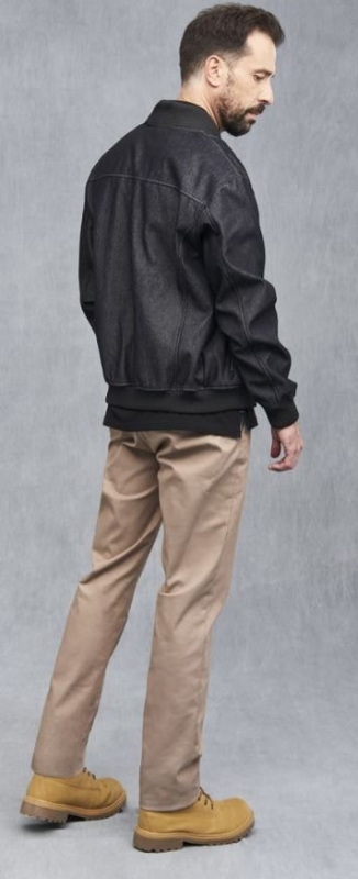 CAZADORA BOMBER DENIM NEGRO T-M(4837)