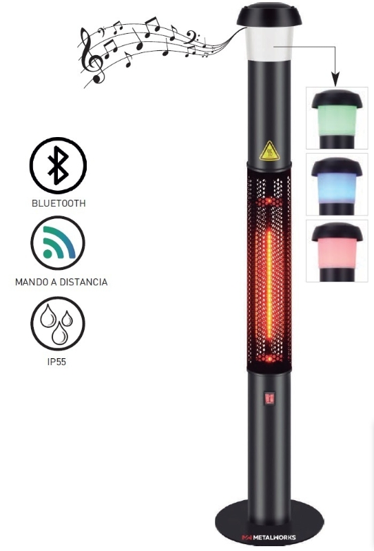 ESTUFA/CALEFACTOR INFRARROJOS BLUETOOTH 