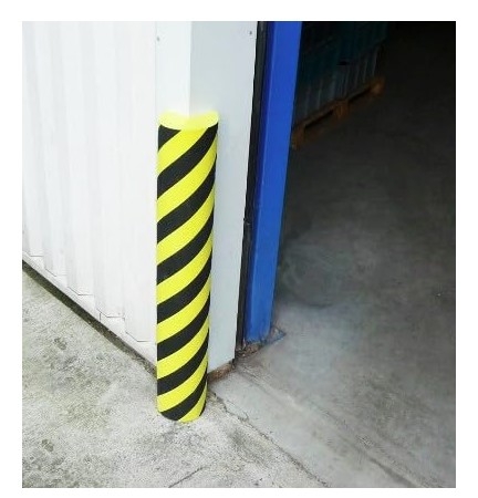 PROTECTOR ESPUMA ANGULO 90º REDOND 1500X150mm AMARILLO/NEGRO PU15025NJ