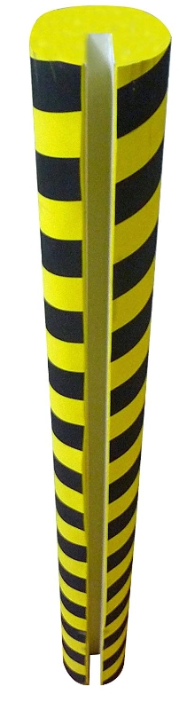 PROTECTOR ESPUMA P/VIGAS IPN 1000X150mm (Ø75X15) NEGRO/AMARILLO PU502