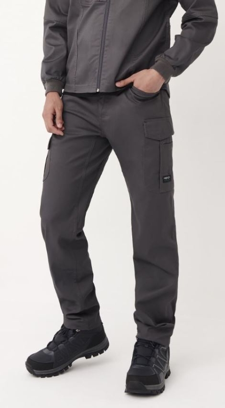 PANTALON MULTIB STRETCH GRIS T-36/38(1141P)