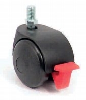 ARSA 22973 RUEDA Ø50mm GIRAT E.ROSCADA M-8x15 FRENO PEDAL