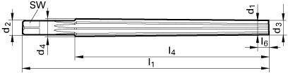 NR 429 06.50 ESCARIADOR MANO P/CONICO DIN9B 6C HSS