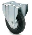 ARSA 66013 RUEDA Ø100x40mm FIJA GOMA NEGRA BUJE LISO