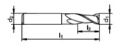 5543 Ø4x8/57mm FRESA FRONTAL 2C S/C MD INTEGRAL DIN-6527 L