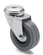 ARSA 22601 RUEDA Ø30mm GIRAT PASADOR GOMA GRIS