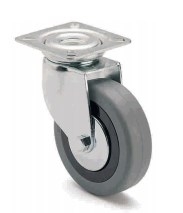 ARSA 33232 RUEDA Ø60mm GIRAT PLATINA GOMA GRIS