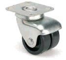 ARSA 2523 RUEDA Ø40mm GIRAT PLATINA ARO DOBLE PLASTICO BLANCO